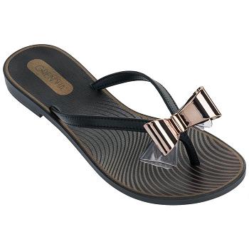 Ipanema Flip Flops Women Charm Bow Black 579826YLH Ireland